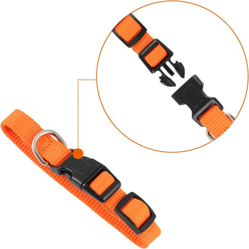 Soft Nylon Puppy Collars Puppy ID Collars Whelping Litter Collars(Deluxe) (8/Set)