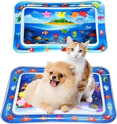(#3) Water Play Mat for Cats, Cat Water Play Mat for Indoor Cats, Water Mat for Cats Play, Pet Water Sensory Play Mat