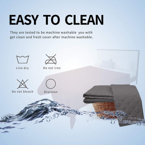 Easy-Going 100% Waterproof Dog Bed Cover, Non-Slip Washable Couch Cover, Replacement Sofa Cover (86x82 in, Gray)