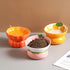 Cute Pumpkin Shaped Cat Bowl, Ceramic Raised Cat Bowl for Food or Water, 9 oz Small Elevated Dish