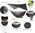Oversized Rain Rope Tarp and Camping Hammock with Mosquito Net, Portable Single Double Hammock Set for Outdoor
