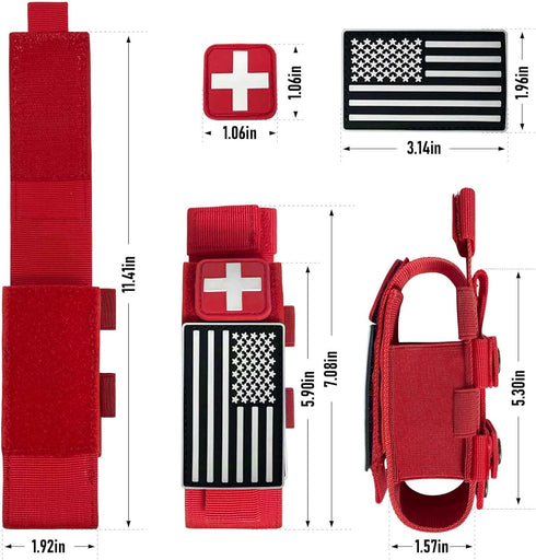 Upgrade Heavy Duty 1000D Laser Cut Molle Tourniquet Holder Pouch