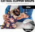 27.6"Cat Tool(6-10 lbs) Grooming Wrap, Self Adhesive Cat Wrap for Cutting Nails, Anti-Escape Calming Cat Swaddle Wrap