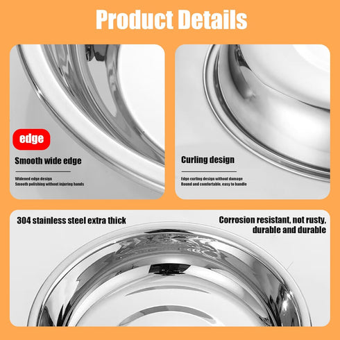 4 Pcs Stainless Steel Cat Bowls - 5.5 Inches Metal Cat Food Bowls for Indoor Cats, Whisker Fatigue Design