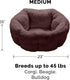 Furhaven 23" Round Self-Warming Pet Bed for Indoor Cats & Medium/Small Dogs, 100% Washable, Hi Lo Plush Luxe Faux Fur