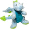 goDog Bubble Plush Dragons Squeaky Dog Toy, Chew Guard Technology - Light