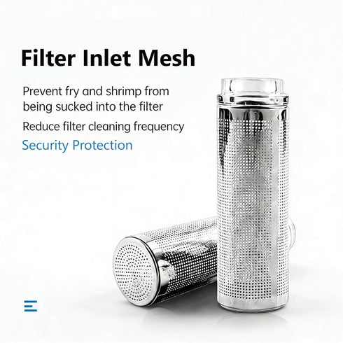 baoauh 10pcs 16) Aquarium Stainless Steel Mesh Filter Guard Stainless Steel Shrimp Tank Filter Inlet Protector Mesh
