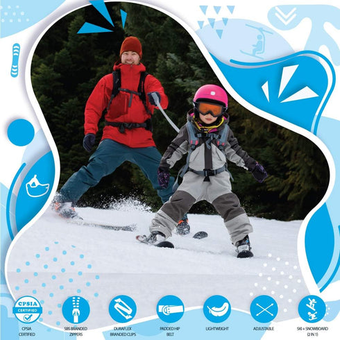 Sklon Ski and Snowboard Harness Trainer for Kids, Training Leash for Skiing Fundamentals