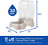 Petmate Pet Cafe Waterer Cat and Dog Water Dispenser, 4 Sizes, 3 GAL, Pearl Tan, Made in USA