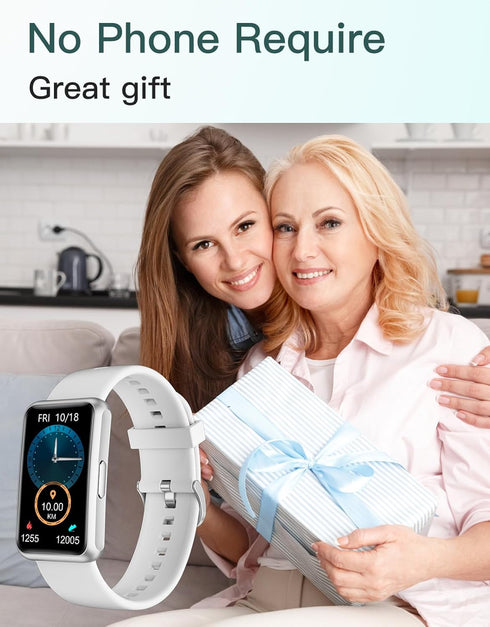 HUAKUA Fitness Tracker, No Bluetooth or APP Needed, Waterproof Fitness Watch for Men Women with Full Touch Screen