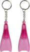 Flow Mini Swim Fin Keychain - Key Chain with Swimmer Fins and Key Ring in Assorted Colors