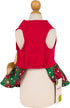Fitwarm Merry Woofmas 100% Cotton Dog Christmas Outfits Girl Dog Holiday Dress Lightweight Doggie Costume Puppy Clothes Pet Apparel with Bowknot Cat Clothing Red XXS
