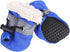 Fdit 4Pcs Dog Shoes Protectors with Elastic Fastening Band Set, Anti-Slip Sole Pet Dog Shoes Boots, Soft Cotton Padded