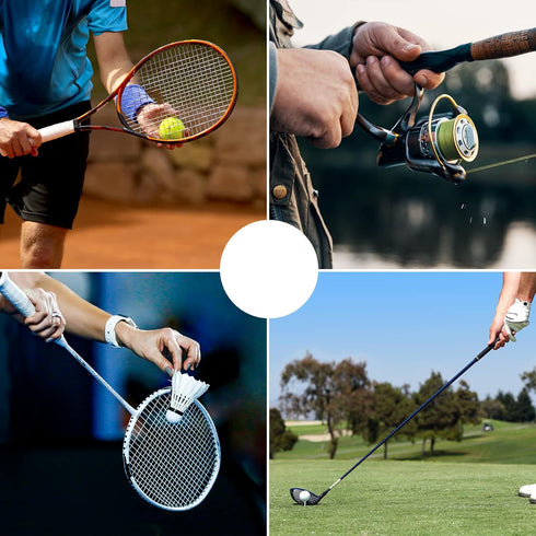 PATIKIL Tennis Racket Grip Tapes with Hole, PU Overgrip for Badminton and Fishing Rods, Non-Slip