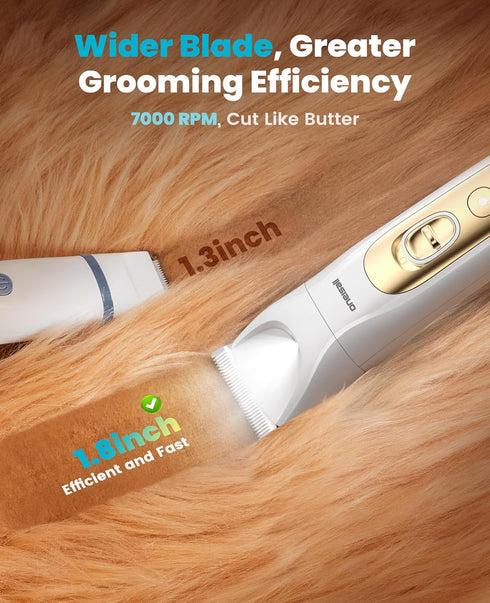 4 1, 2000mAh Trimmer oneisall Quiet Dog Grooming Kit in LED Light Dog Nail Grinder, Pet Grooming Clippers Paw for Paw