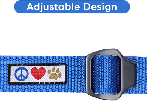 Pawtitas Blue Dog Seat Belt | Adjustable Pet Safety Seat Belt for Small to Large Dogs | Exceeds Safety Standards