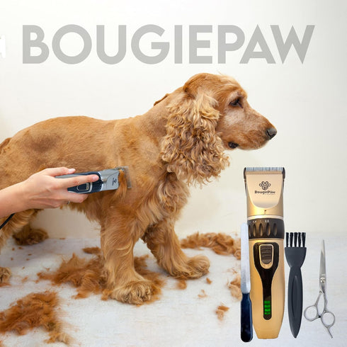 Dog Clippers Grooming Kit, Rechargeable Low Noise Shaver Supplies for Small and Large Dogs and Cats