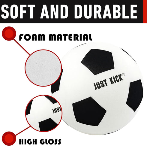 3/5 7 SRG Silent Foam Soccer Ball Airless Indoor House Ball for Quiet Training, Soft Durable Foam Design, Multi-Use