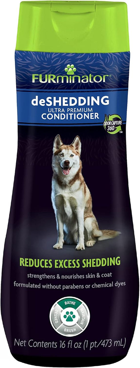 FURminator Ultra Premium deShedding Conditioner for Dogs, Helps Reduce Excess Shedding, 16 oz