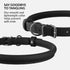 CollarDirect Rolled Leather Dog Collar, Soft Padded Round Puppy Collar, Handmade Genuine Leather (6 Inch, Black)