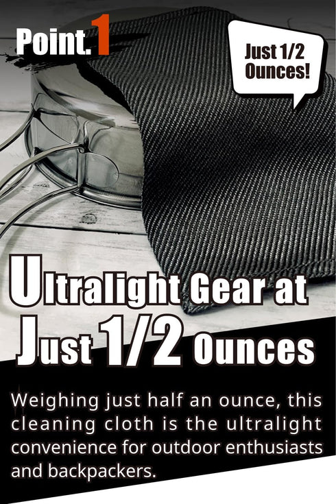 Ultralight 1/2oz 316L Stainless Steel Scrubber Cloth, Heat Resistant 1200? Quick-Drying & Sterilization for Camp Hiking