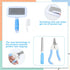 Set: VCZONE Small Animal Grooming Pet Nail Clipper & File, Flea Comb, Shampoo Brush, Shedding Slicker Brush, Massage