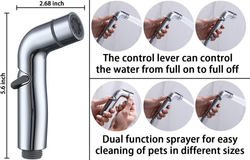 G-Promise Dog Shower Sprayer Attachment for Fast Pet Showering, Multifunctional with 100 Inch Hose