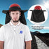 Tontron Removable Climbing Helmet Visor, Safety Helmet Sunshade with Removable Neck Flap and Face Cover (H03)