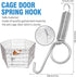 20 Pcs Metal Spring Cage Latch Door Hook for Fixing Rabbit, Dog, Cat, Birds, Rodents, Guinea Pig, Hamster