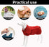 Geyecete Dog Drying Coat, Fast Dry Dog Bathrobe Towel, Microfibre Super Absorbent Pet Robe Towel, Luxuriously Soft-Red
