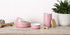 Bone Dry Lattice Collection Pet Bowl & Canister, Treat Canister, 4x6.5 inches, Rose