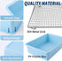 (15x12x4, Oncpcare Deep Guinea Pig Litter Box with Metal Grid, Plastic Bunny Litter Pan Potty Trainer Tray for Small