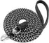 Reflective Dog Leash, Strong Nylon Rope Braided Heavy Duty for Large and Medium Dogs (Black, 6ft)