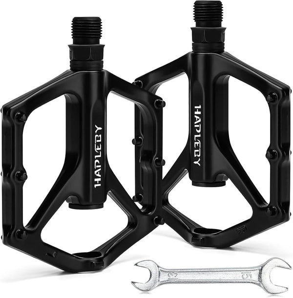 Premium 9/16 Inch Bike Pedals - Professional Mountain and Road Flat Pedal with 2 Sealed Bearings, Lightweight
