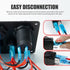 FXC 5 Gang Rocker Switch Panel with Dual USB Slot, Cigarette Lighter, Voltmeter for Marine Boat Car RV 12-24V