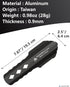 Ultralight Backpacking Trowel, Aluminum Shovel Small Potty Multitool for Hiking, Camping, Survival Bags (Black 1 Pack)