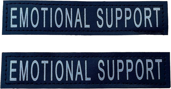 Albcorp Reflective Emotional Support Dog Patch: Set of 2 Tags with Hook Backing for ESA Vest or Harness