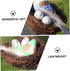 12pcs Country Alipis Style Rattan Bird Nest Decor Lifelike Artificial Nesting for Home Table Garden Decoration