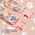 Adjustable Dog Collar and Leash Set for Girls with Floral Bow Tie for Small Medium Large Female Dogs, Orange Flower, L