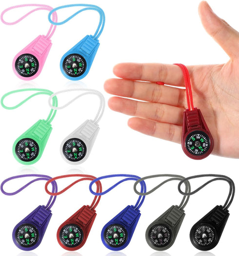 ValueBargain 9 Pcs Plastic Compass, Mini Compass for Kids Classroom & Outdoor Activities,
