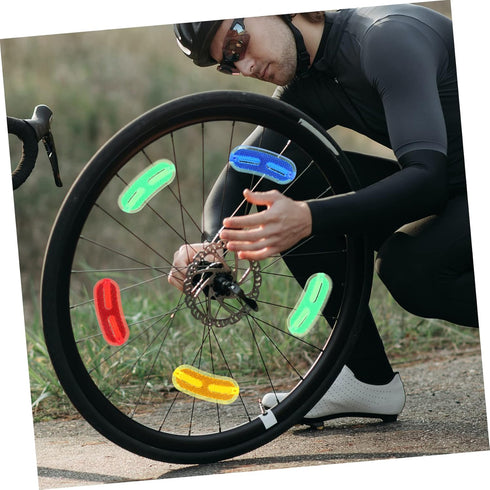 Kisangel 20pcs Bicycle Spokes Bike Lights - Kids Tire Lights for Safety and Reflective Visibility