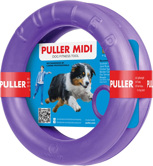 Puller Outdoor Dog Ring Toys - Fetch & Tug of War Toy for Small Medium Large Dogs, Soft Frisbee & Agility Tool