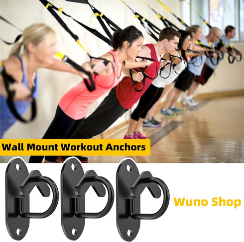 Resistance Band Wall Anchors System, Space-Saving Workout Anchors for Exercise Bands, 3 Pcs