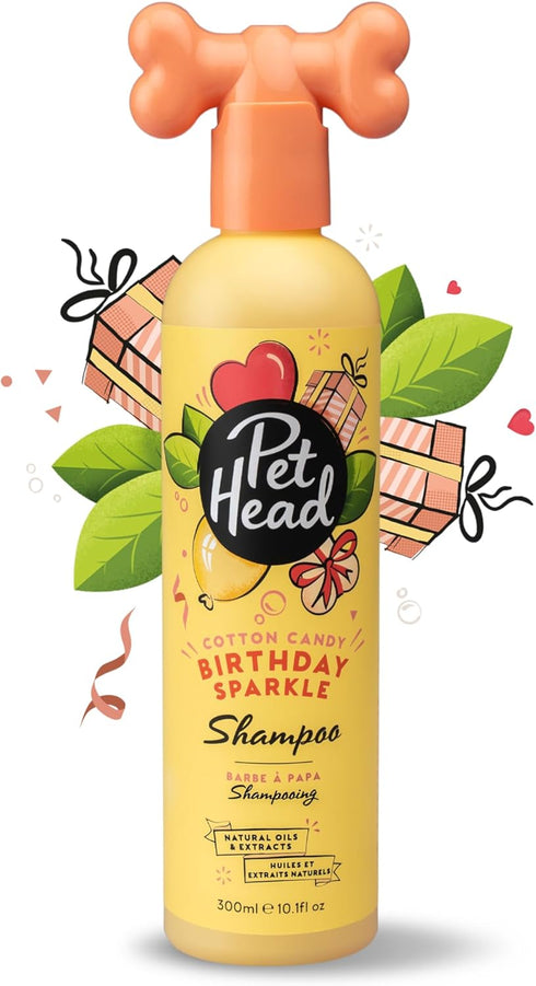 PET Head Dog Shampoo - 10.1fl oz Birthday Sparkle Shampoo with Cotton Candy Fragrance for Sensitive Skin