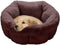 Furhaven 23" Round Self-Warming Pet Bed for Indoor Cats & Medium/Small Dogs, 100% Washable, Hi Lo Plush Luxe Faux Fur