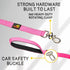 Heavy Duty Bungee Dog Leash - 6 ft - 7.5 ft for Large Medium Dogs, Reflective, Pink