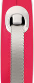 Flexi New Comfort Tape Retractable Dog Leash, Grey & Red, Large, 5m for Dogs up to 60kgs/132lbs