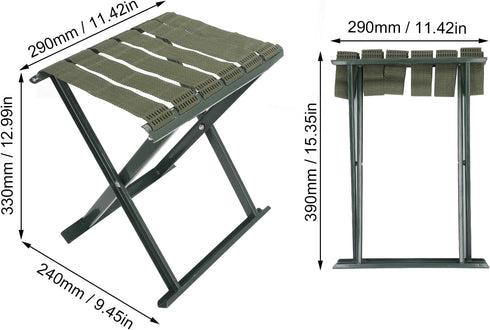 gernie 600 lbs, Folding Stool, Portable Heavy Duty Camping Stool, Hold up to Outdoor Portable Chair, Compact Folding