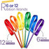 Pack 6 9" 1m GSi Multicolor Ribbon Wands & Rings for Kids - of Dance Streamers with Stick, Ribbons, Gymnastics & Party