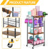 Home Gym Storage Rack - Heavy Duty Yoga Mat Holder with Hooks & Wheels for Dumbbells and Fitness Equipment
